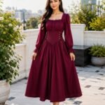 Corset-Lace Peasant Dress