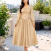 Corset-Lace Peasant Dress