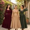 Corset-Lace Peasant Dress