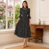 Modest Polka Dot Maxi Dress