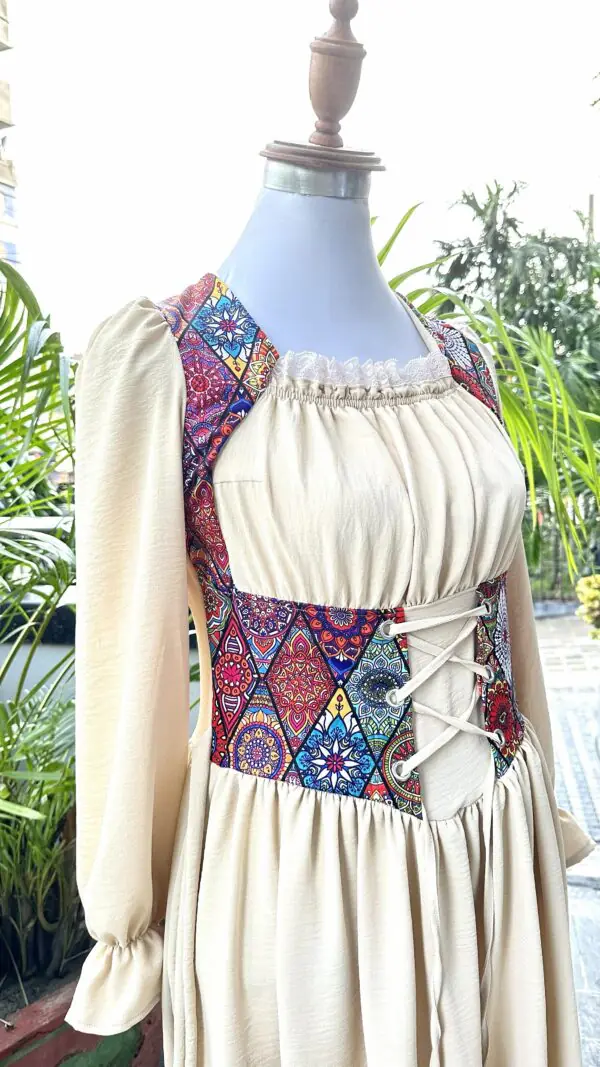 IMG_1719 Corset Lace-Up Peasant Dress