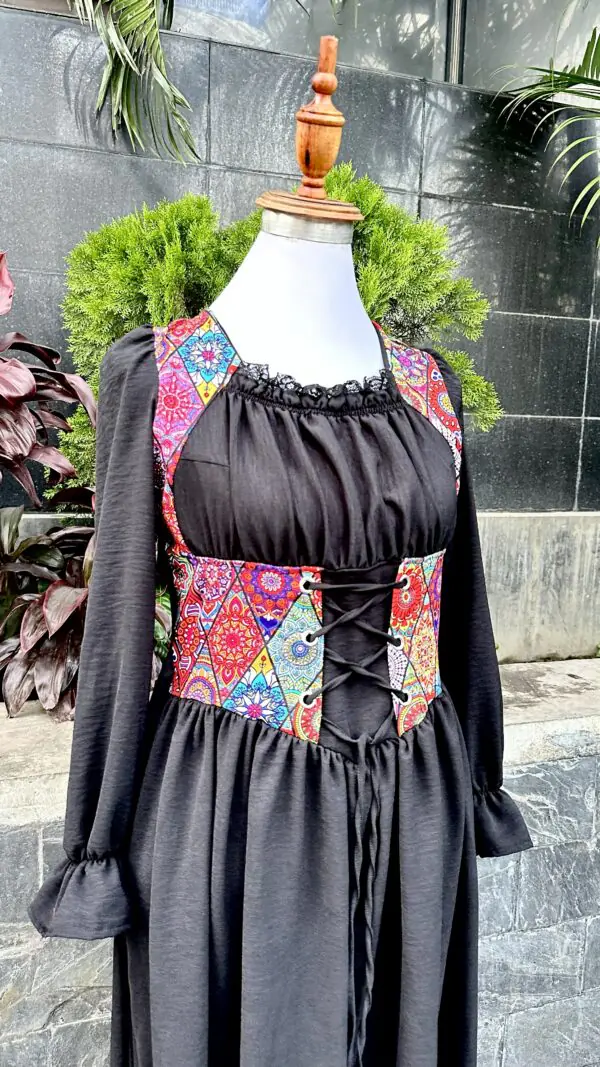 IMG_1773 Corset Lace-Up Peasant Dress