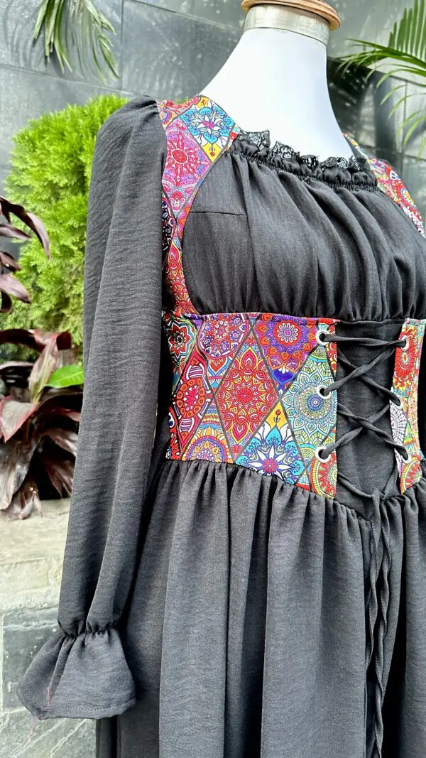 IMG_1775 Corset Lace-Up Peasant Dress