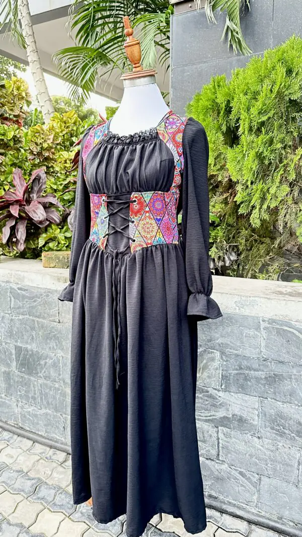 IMG_1782 Corset Lace-Up Peasant Dress