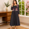 Wiqnlo new long dress Corset Lace-Up Peasant Dress
