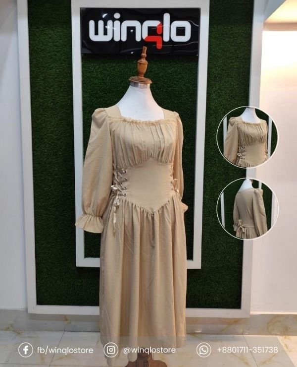Corset-Lace Peasant Dress