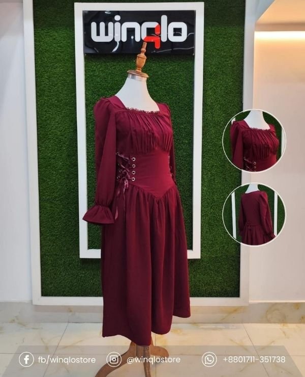 Corset-Lace Peasant Dress