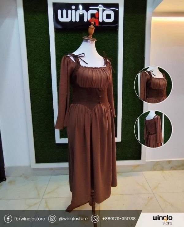 Corset-Lace Peasant Dress