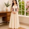 Puff half sleeve dress Puff-Sleeve Corset Peasant Dress