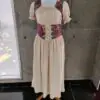 WhatsApp Image 2026-09-04 at 10.48.35 AM Puff-Sleeve Corset Peasant Dress